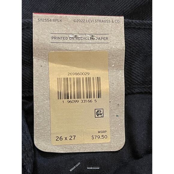 Levi's Women's High Waisted Mom Jeans, Black Destructed, 26 x 27 - Picture 9 of 12